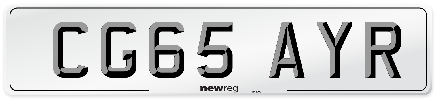 CG65 AYR Number Plate from New Reg
